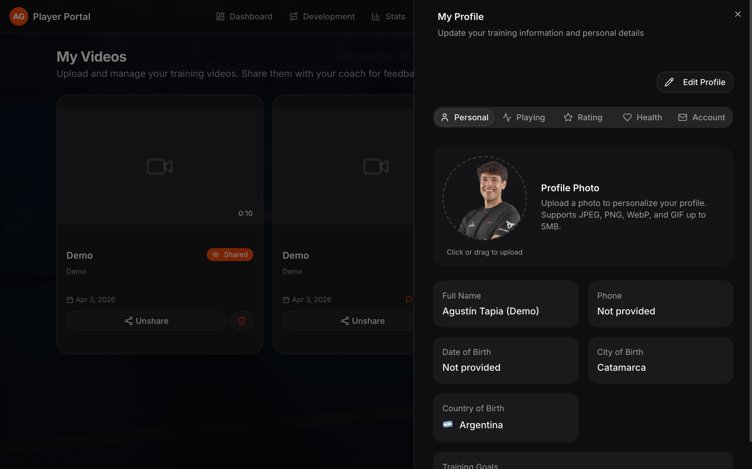 Your Player Profile